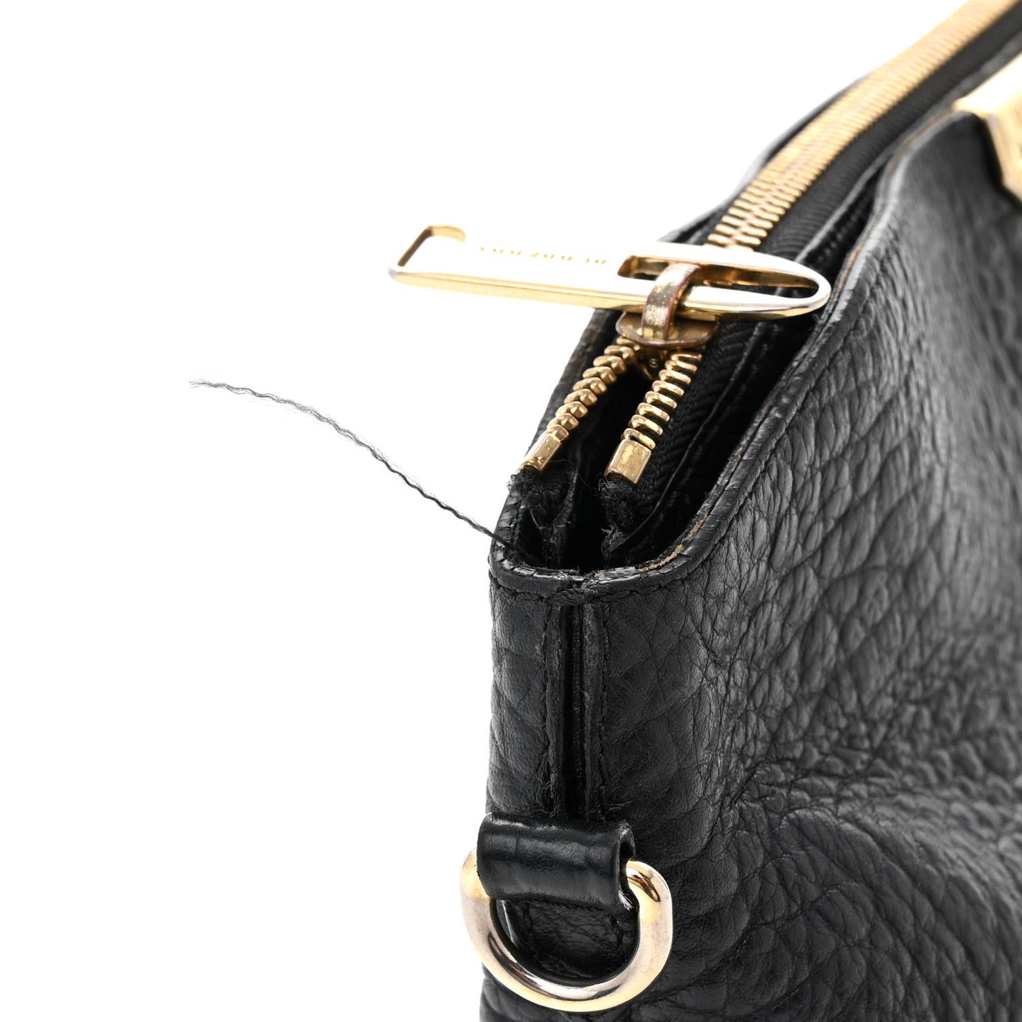 Signature Grain Calfskin Check Embossed Small Chichester Crossbody Clutch Bag Black