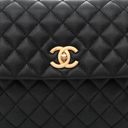 Chanel Caviar Quilted Medium Coco Handle Flap Black 7 of 10