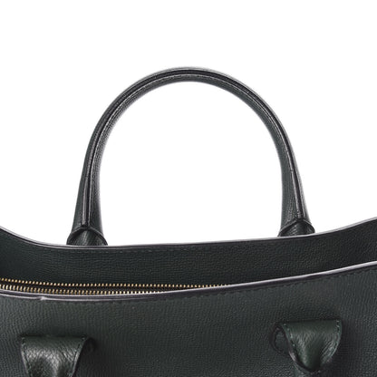 Burberry Grainy Calfskin House Check Large Banner Tote Dark Bottle Green 12 of 13