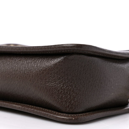 Gucci Monogram Jumbo GG Textured Dollar Calfskin Web Mini Crossbody Bag Camel Ebony New Acero 9 of 12