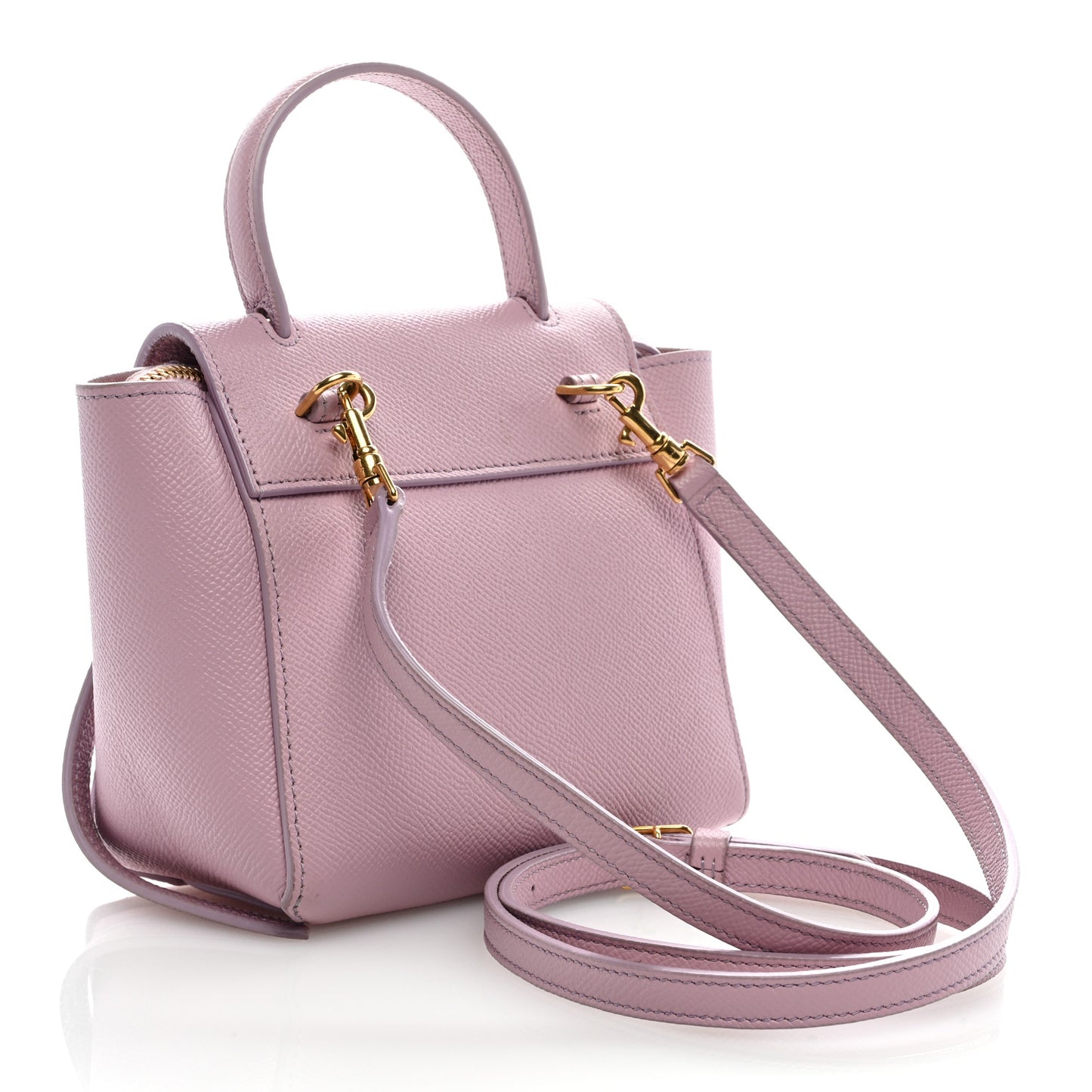 Grained Calfskin Pico Belt Bag Rose Quartz