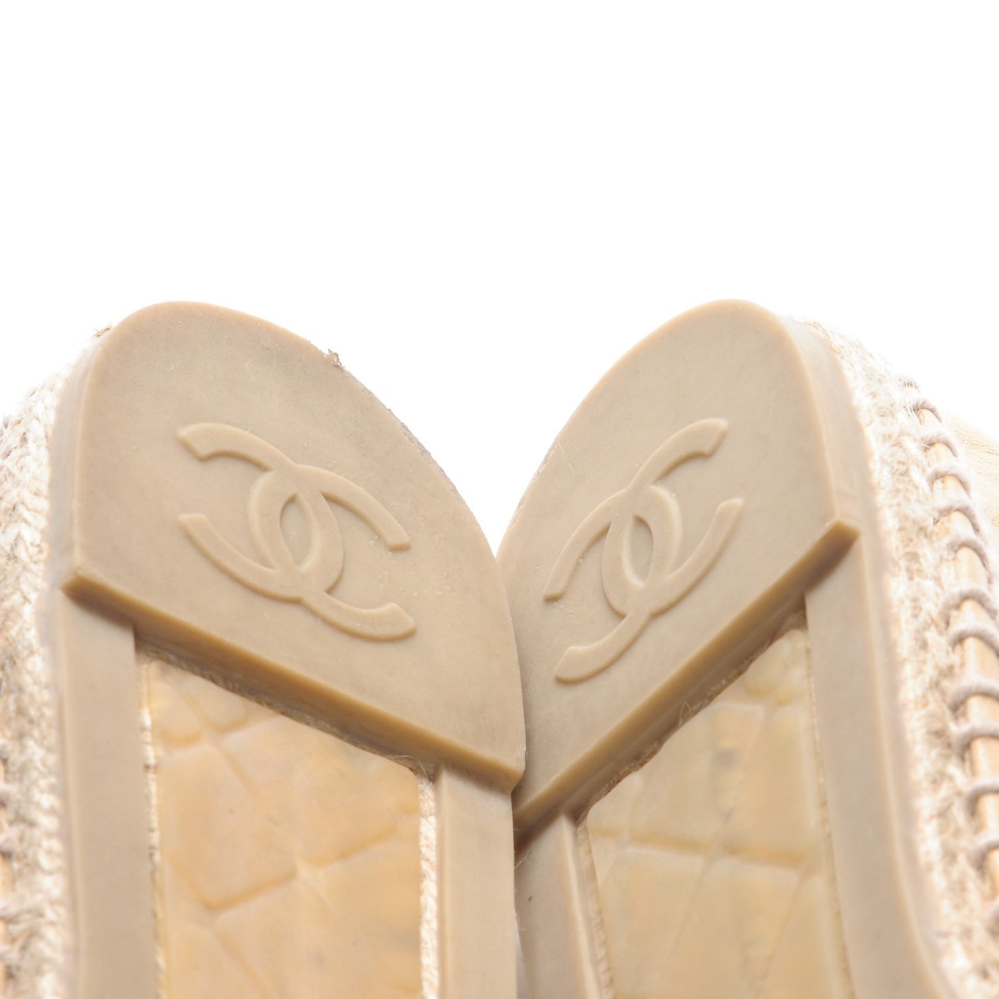 Lambskin CC Espadrilles 38 Beige Black