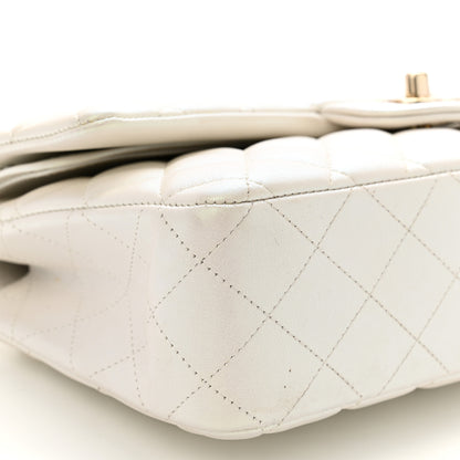 Chanel Iridescent Calfskin Quilted Medium Double Flap White 9 of 13