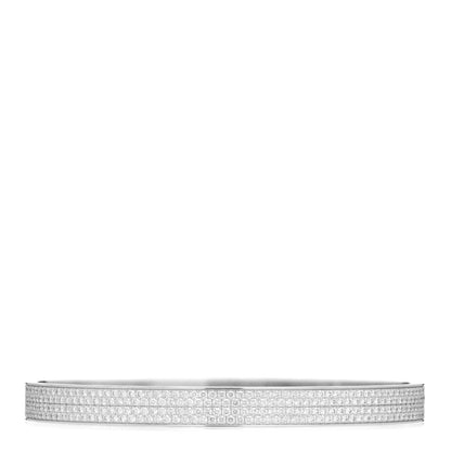 Hermes 18K White Gold Diamond Kelly Full Pave Bracelet SH 3 of 5