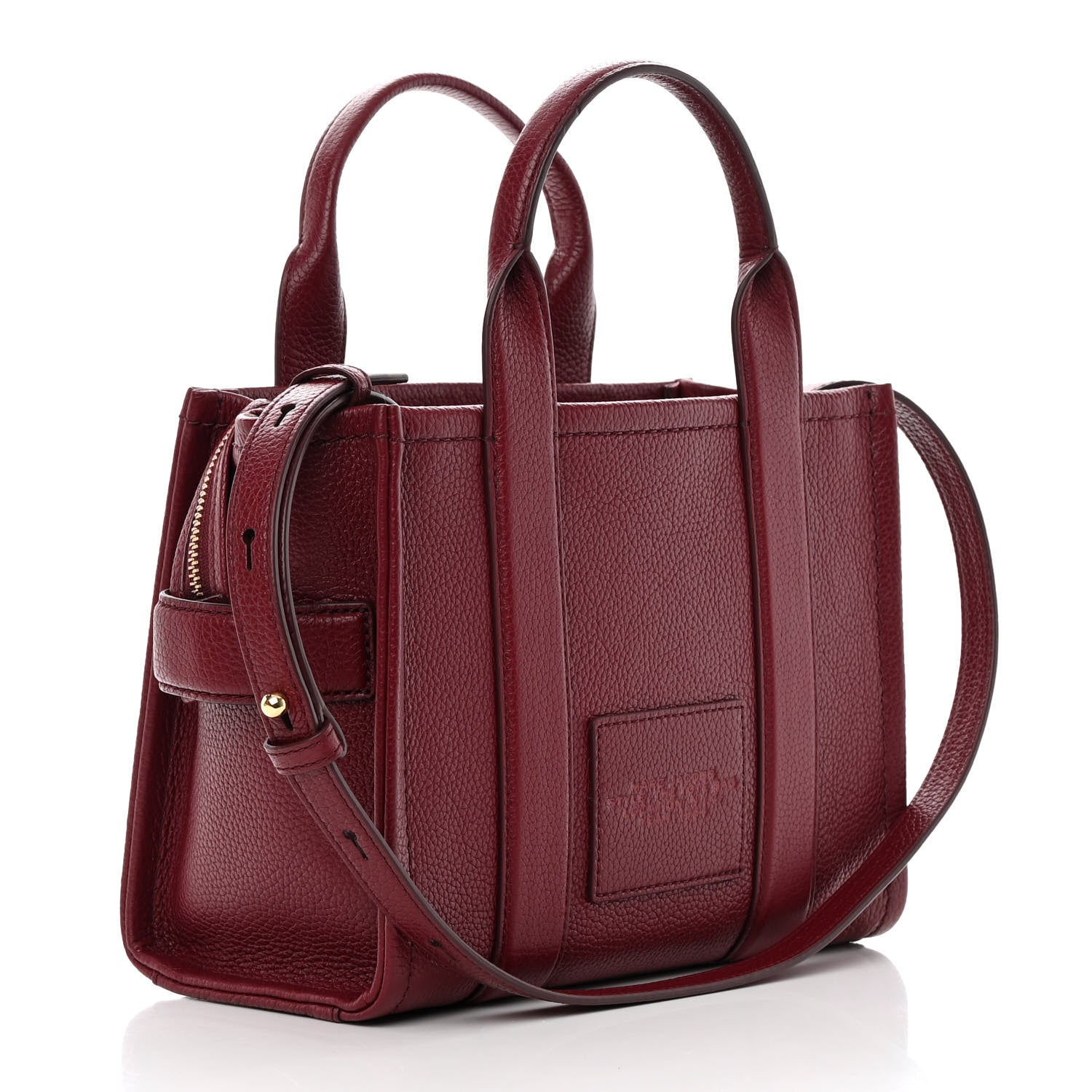 Marc Jacobs Grained Calfskin Small The Tote Bag Burgundy 3 of 15