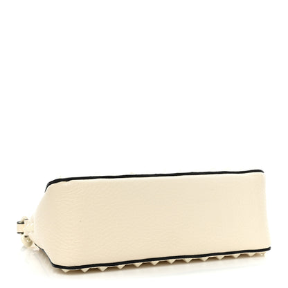 Valentino Garavani Pebbled Calfskin Monochrome Small Rockstud Flip Lock Shoulder Bag Ivory 4 of 8