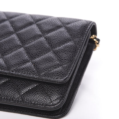 Chanel Caviar Quilted Wallet On Chain WOC Black 10 of 11