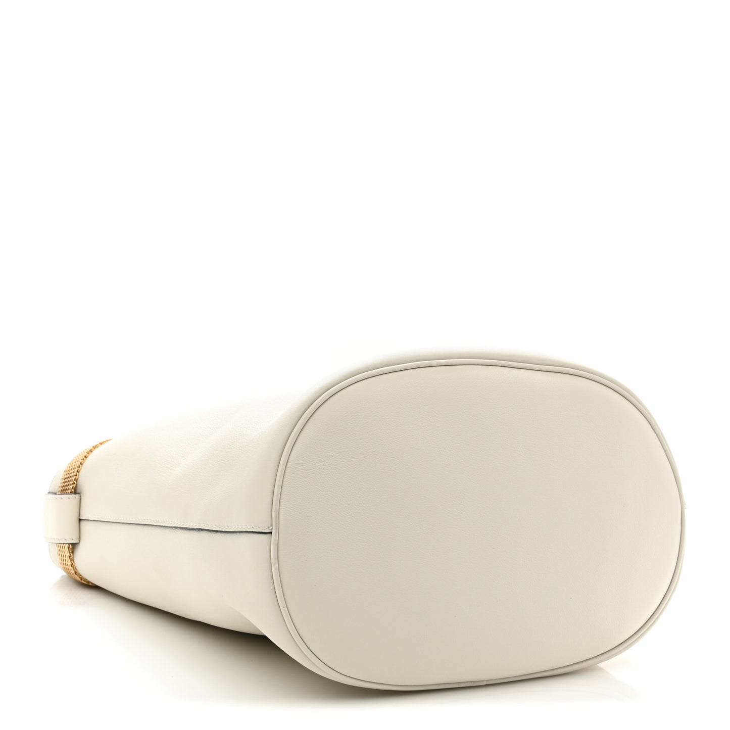 Calfskin Buckle Bag With Jeweled Belt White Black