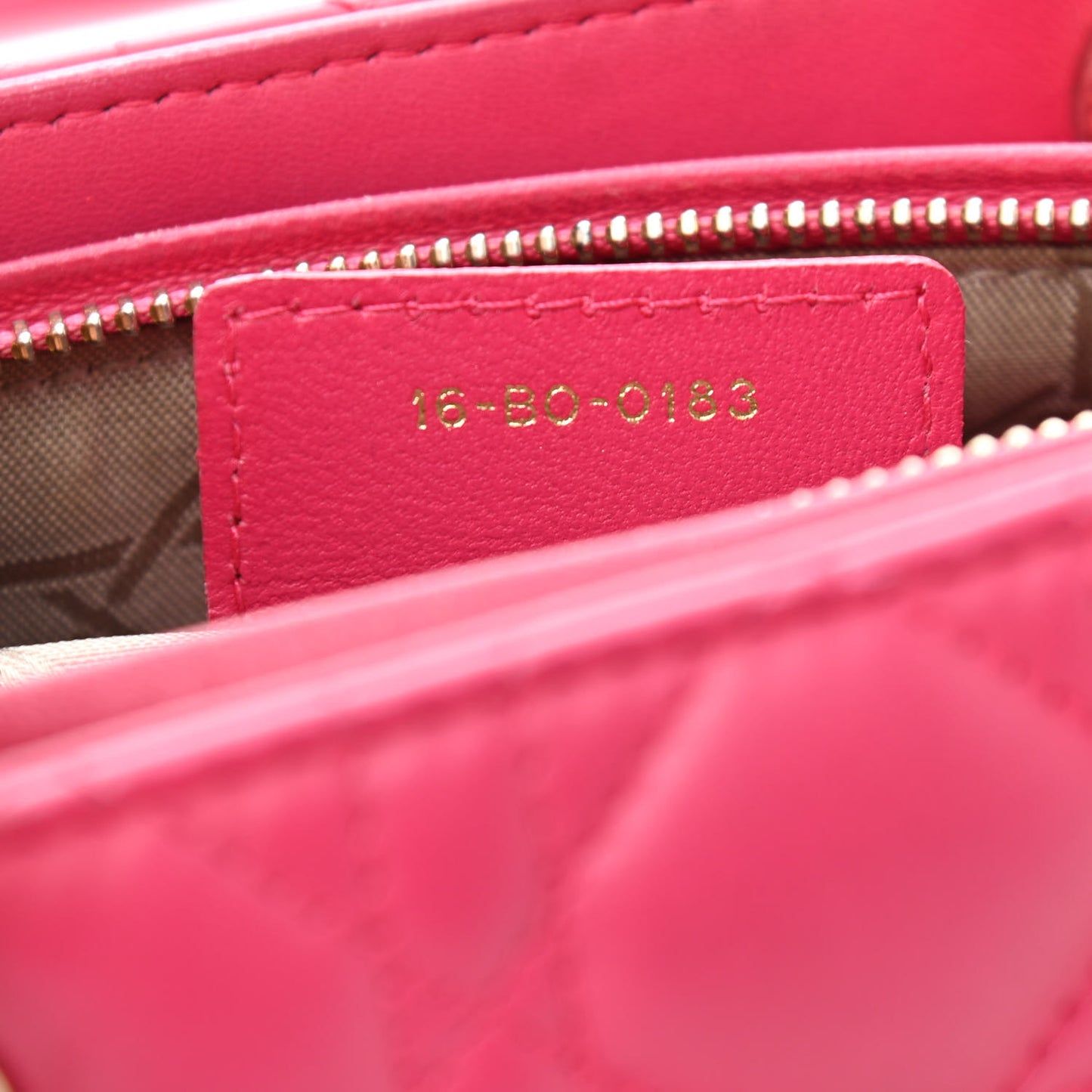 Lambskin Cannage Medium Lady Dior Pink