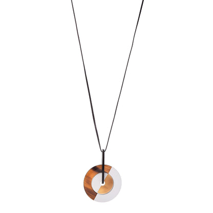 Hermes Lacquered Buffalo Horn Fidelio Pendant Necklace 1 of 4