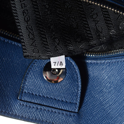 Prada Saffiano Small Soft Tote Bleuette 8 of 11