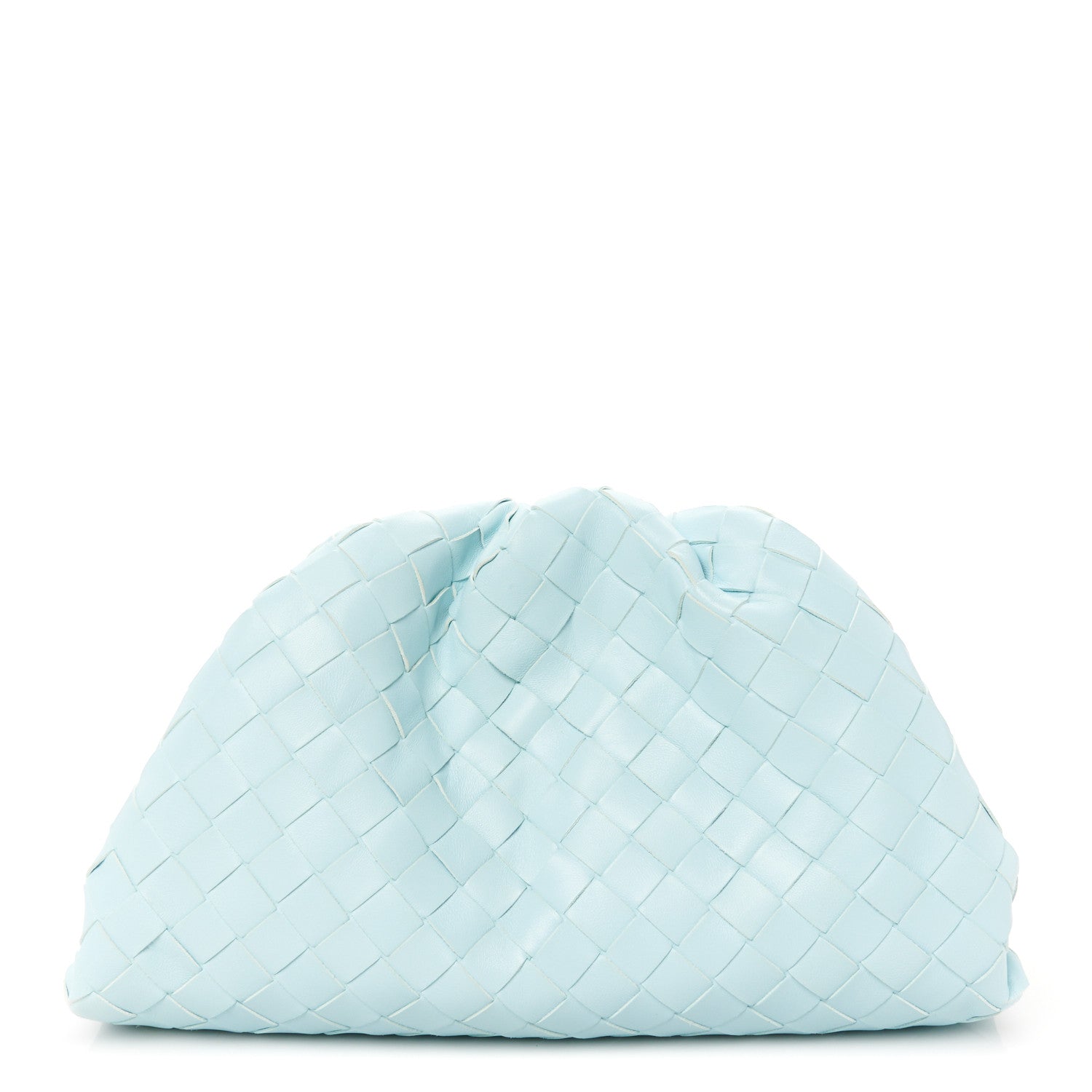 Bottega Veneta Nappa Intrecciato Teen Pouch Pale Blue 1 of 9