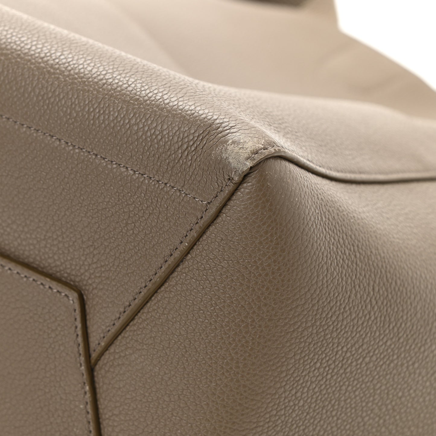 Soft Grained Calfskin Sangle Bucket Bag Taupe
