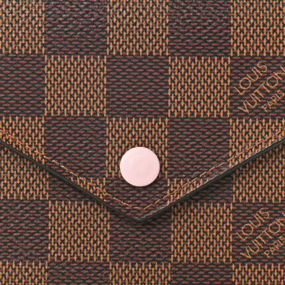 Louis Vuitton Damier Ebene Victorine Wallet Rose Ballerine 7 of 7
