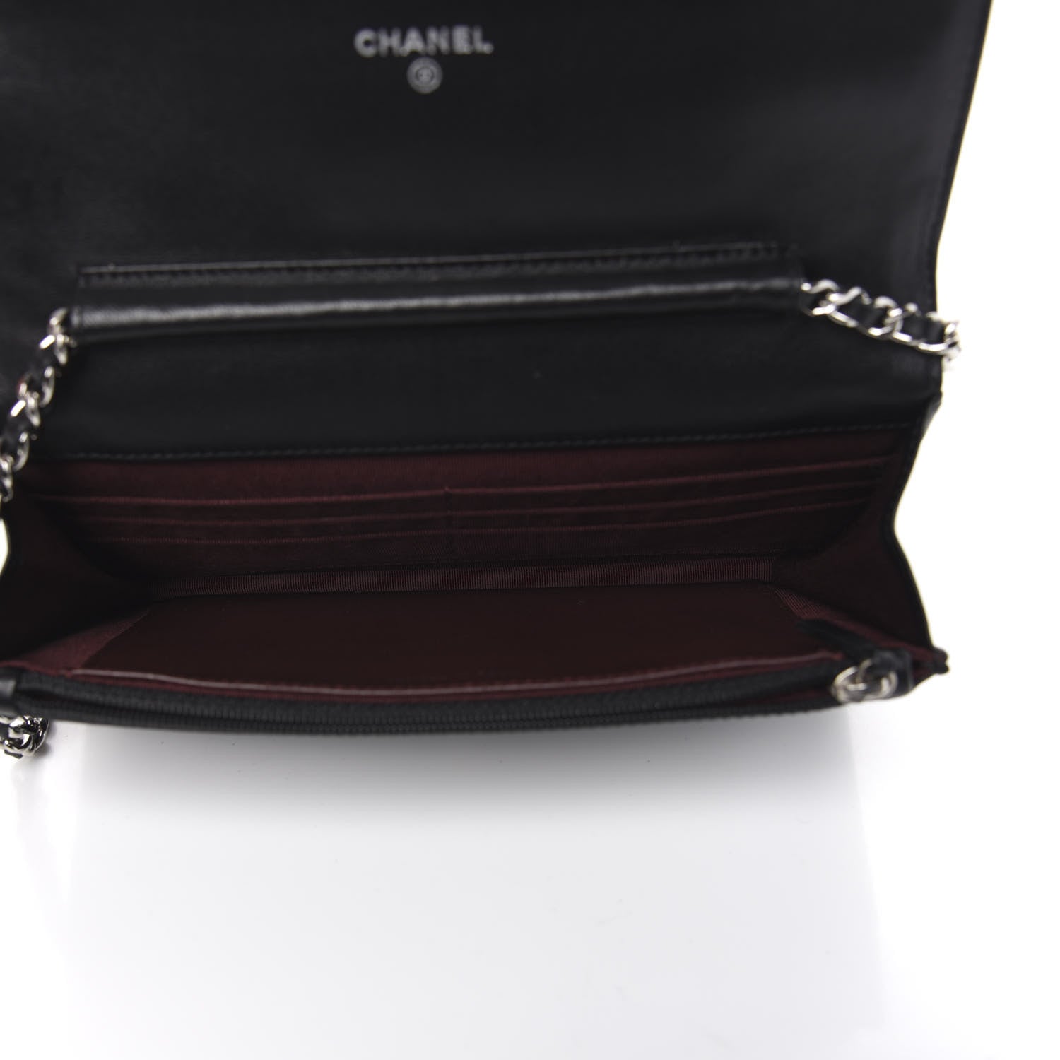 Chanel Lambskin Quilted Wallet On Chain WOC Black 5 of 13
