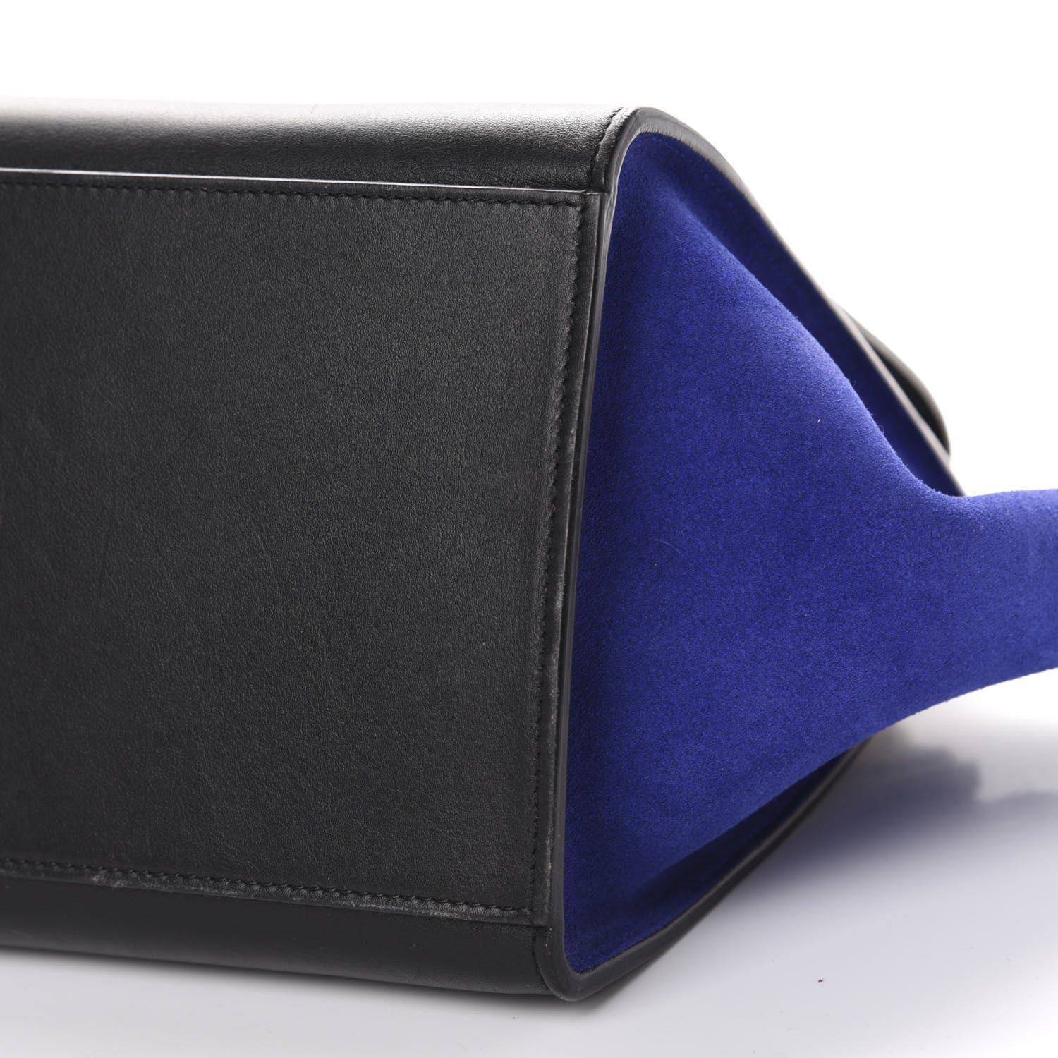 Celine Smooth Calfskin Suede Small Tri-Color Trapeze Indigo 8 of 12