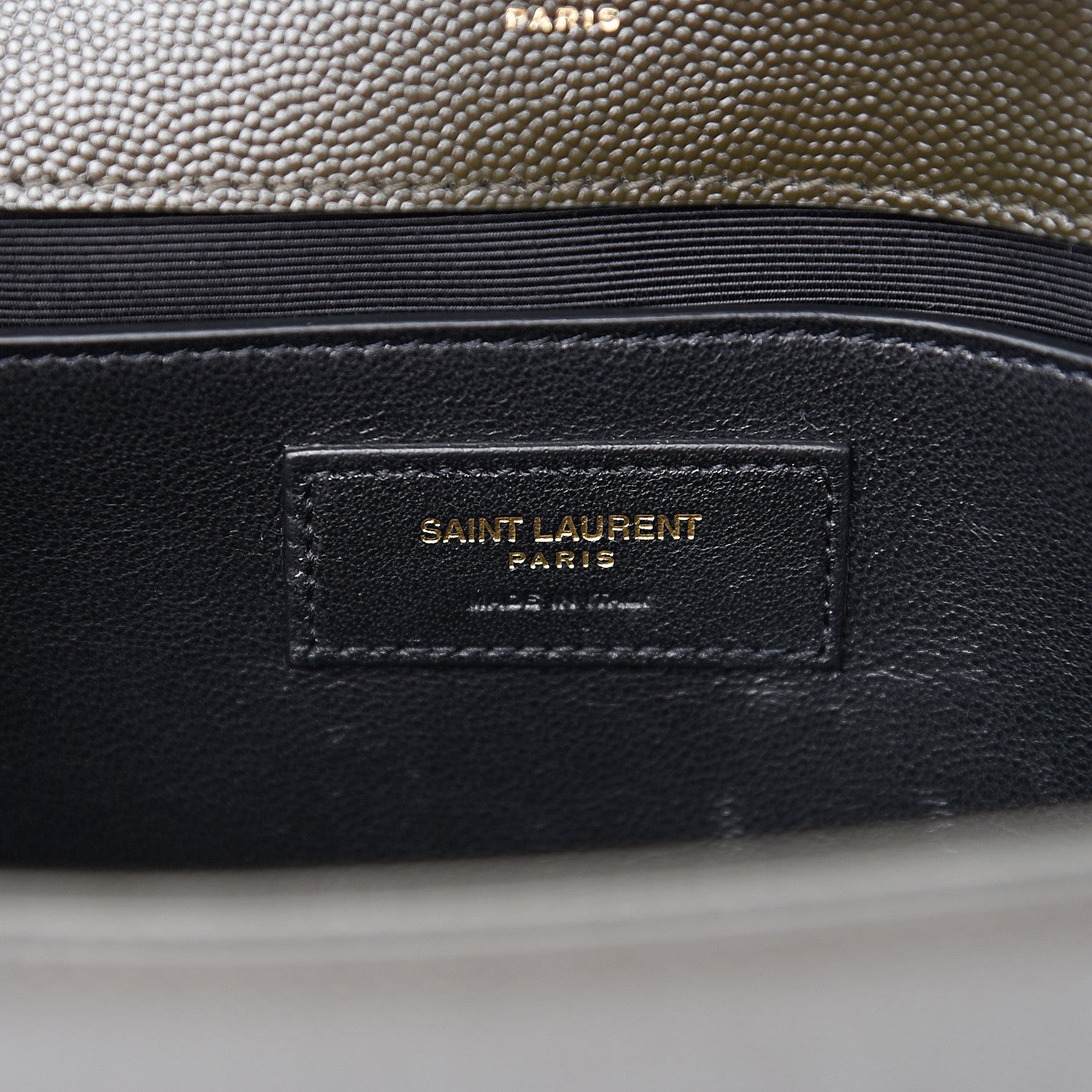Saint Laurent Grain De Poudre Medium Classic Monogram Kate Satchel Dark Tea 6 of 9
