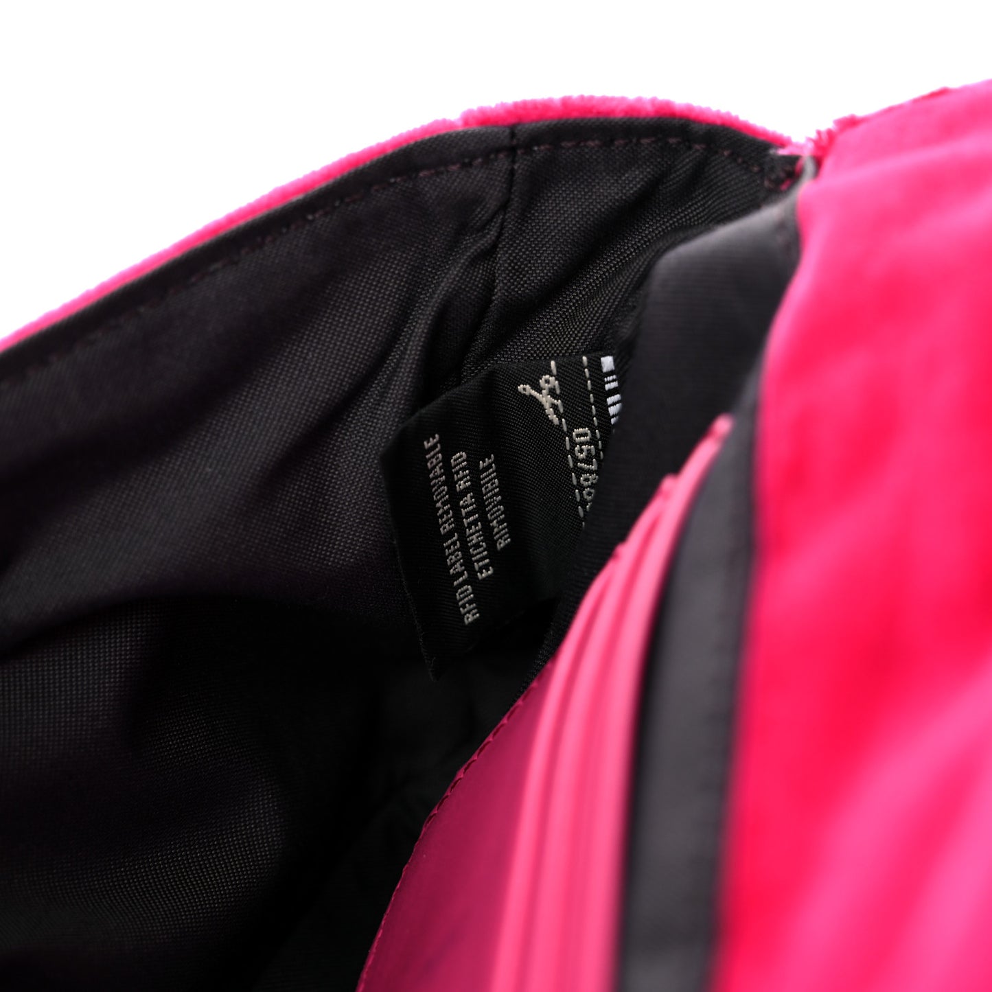 Velvet FF Embossed Hip Belt Baguette Bag Fuxia