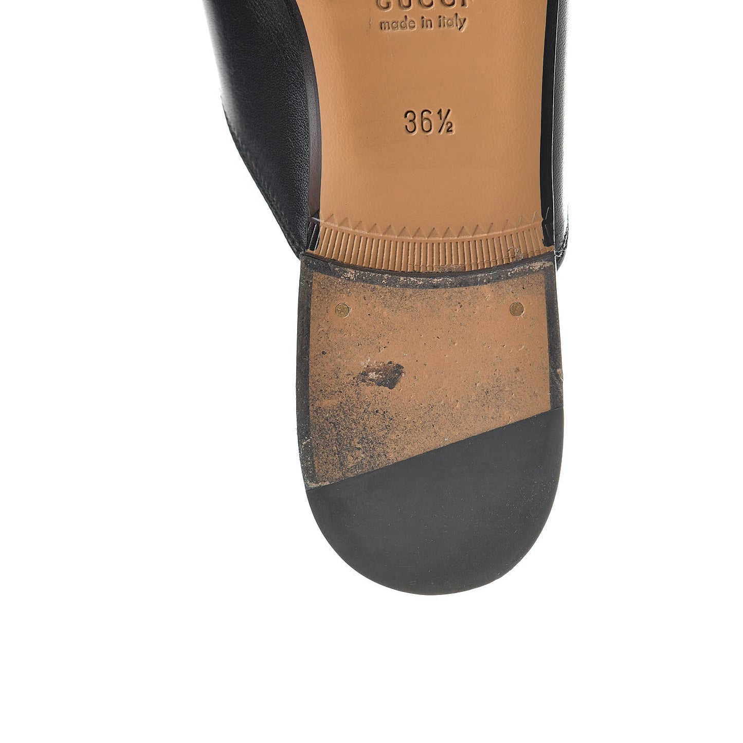 Calfskin Womens Princetown Slippers 36.5 Black