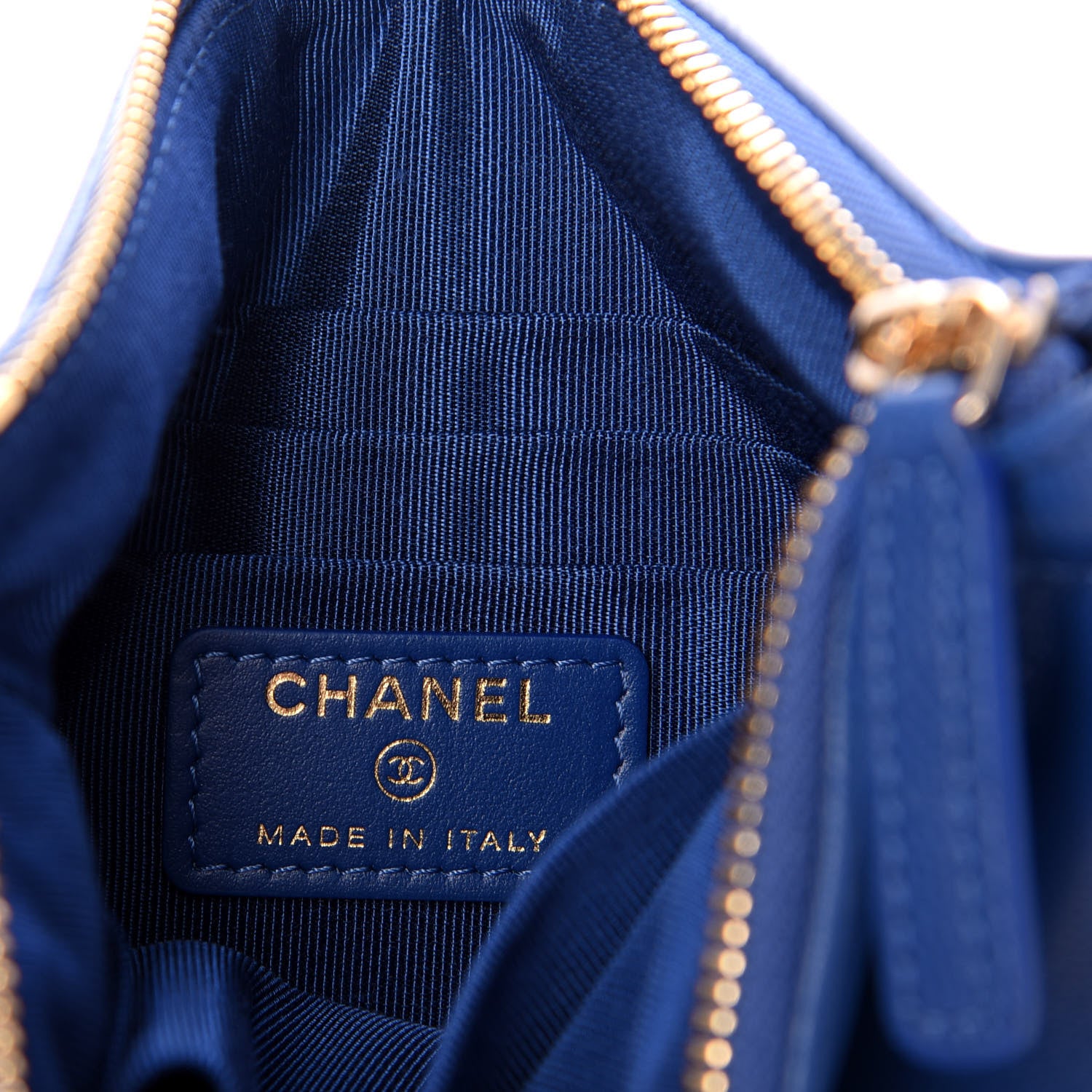 Chanel Goatskin Quilted 19 Cosmetic Case Dark Blue 6 of 7
