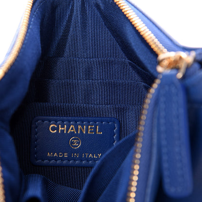 Chanel Goatskin Quilted 19 Cosmetic Case Dark Blue 6 of 7