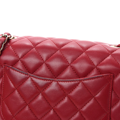 Chanel Lambskin Quilted Mini Rectangular Flap Red 10 of 13