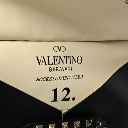 Valentino Garavani Vitello Untitled Rockstud Envelope Clutch Black 6 of 6