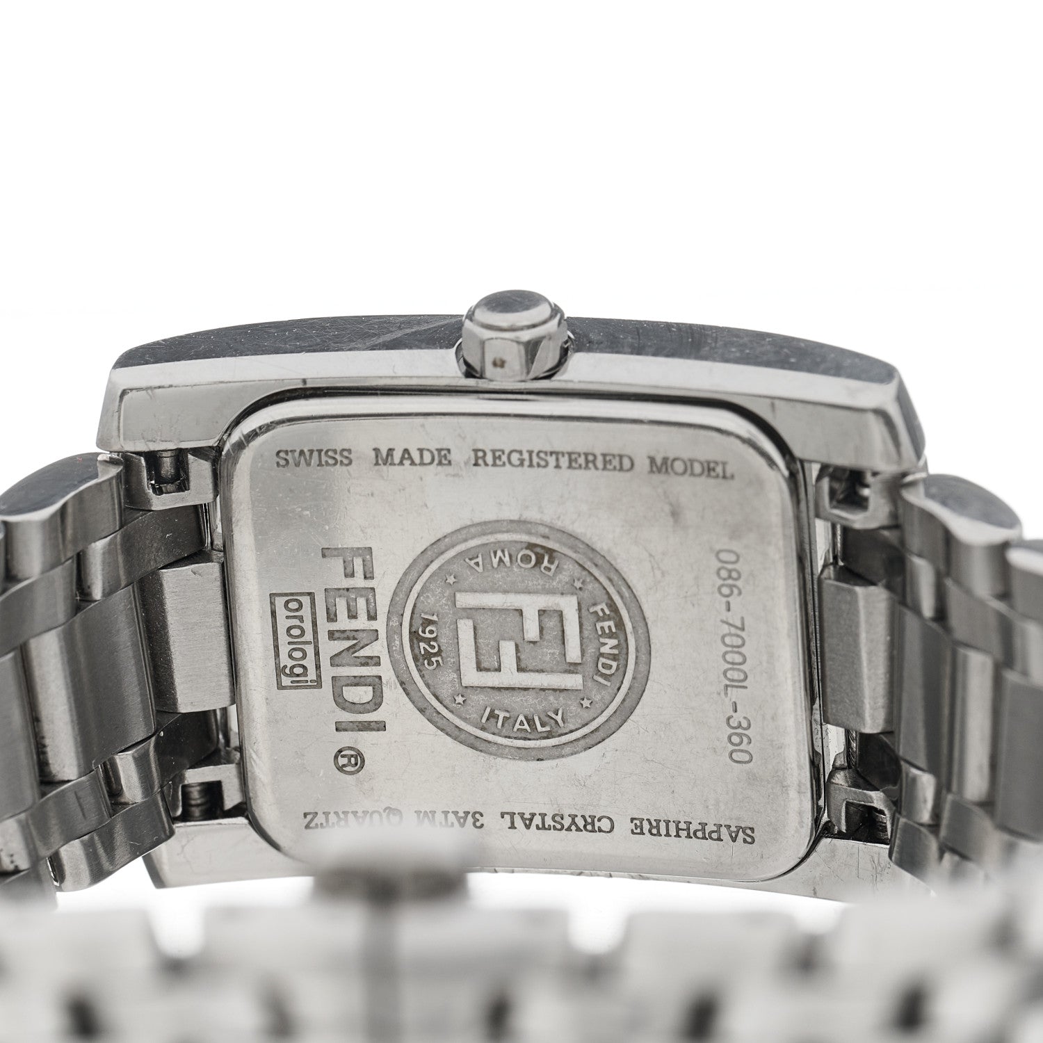 Fendi Stainless Steel Diamond Bezel Mother of Pearl 22mm Quartz Watch 4 of 4