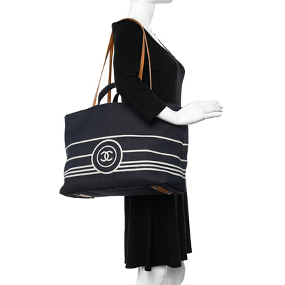 Chanel Denim Large Shopping Tote Blue 2 of 11