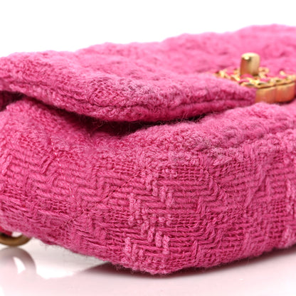 Chanel Tweed Quilted Chanel 19 Waist Bag Pink 8 of 9