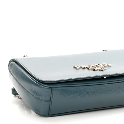 Prada Saffiano Soft Calfskin Chain Crossbody Bag Ottanio 8 of 14