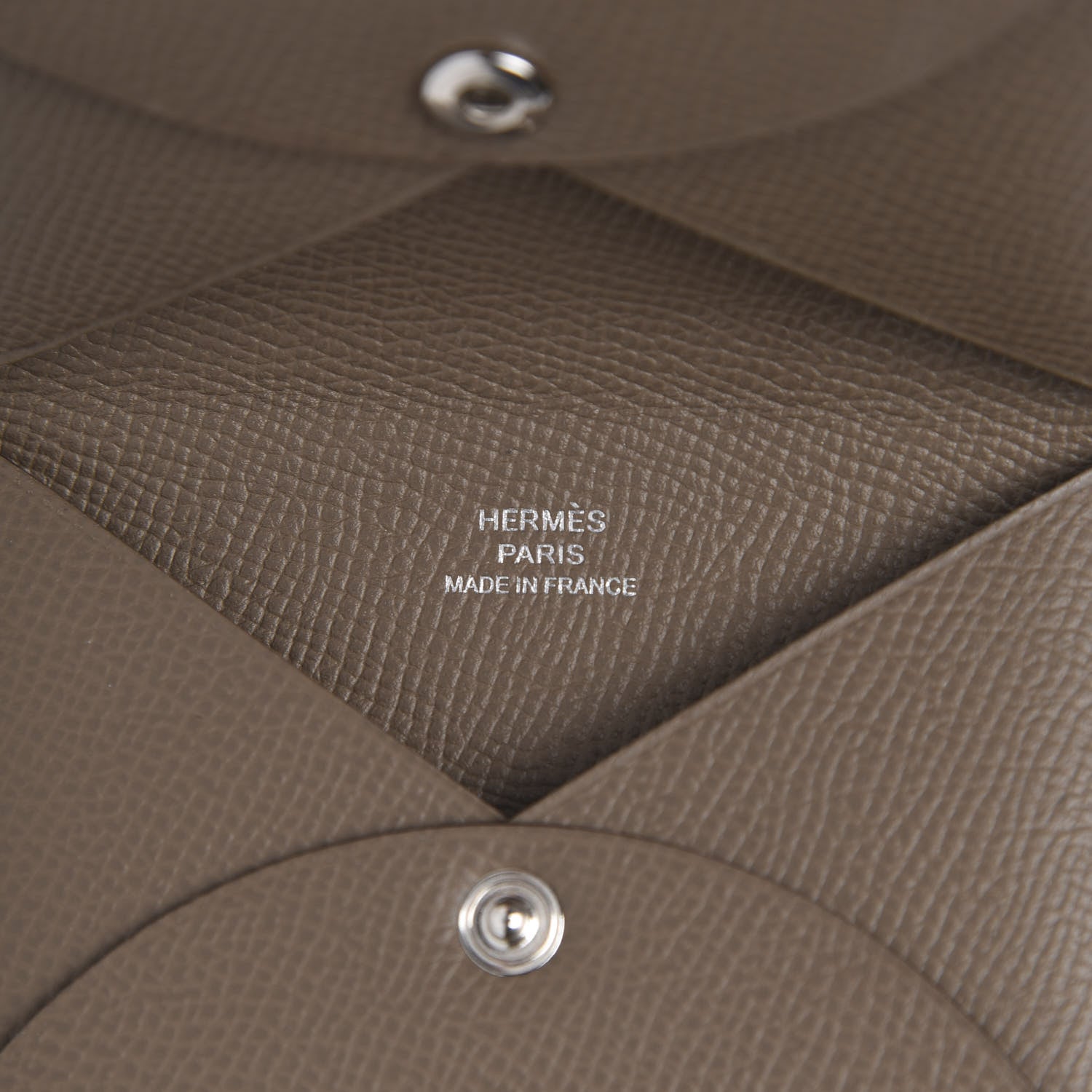 Hermes Epsom Calvi Card Case Etoupe 6 of 8