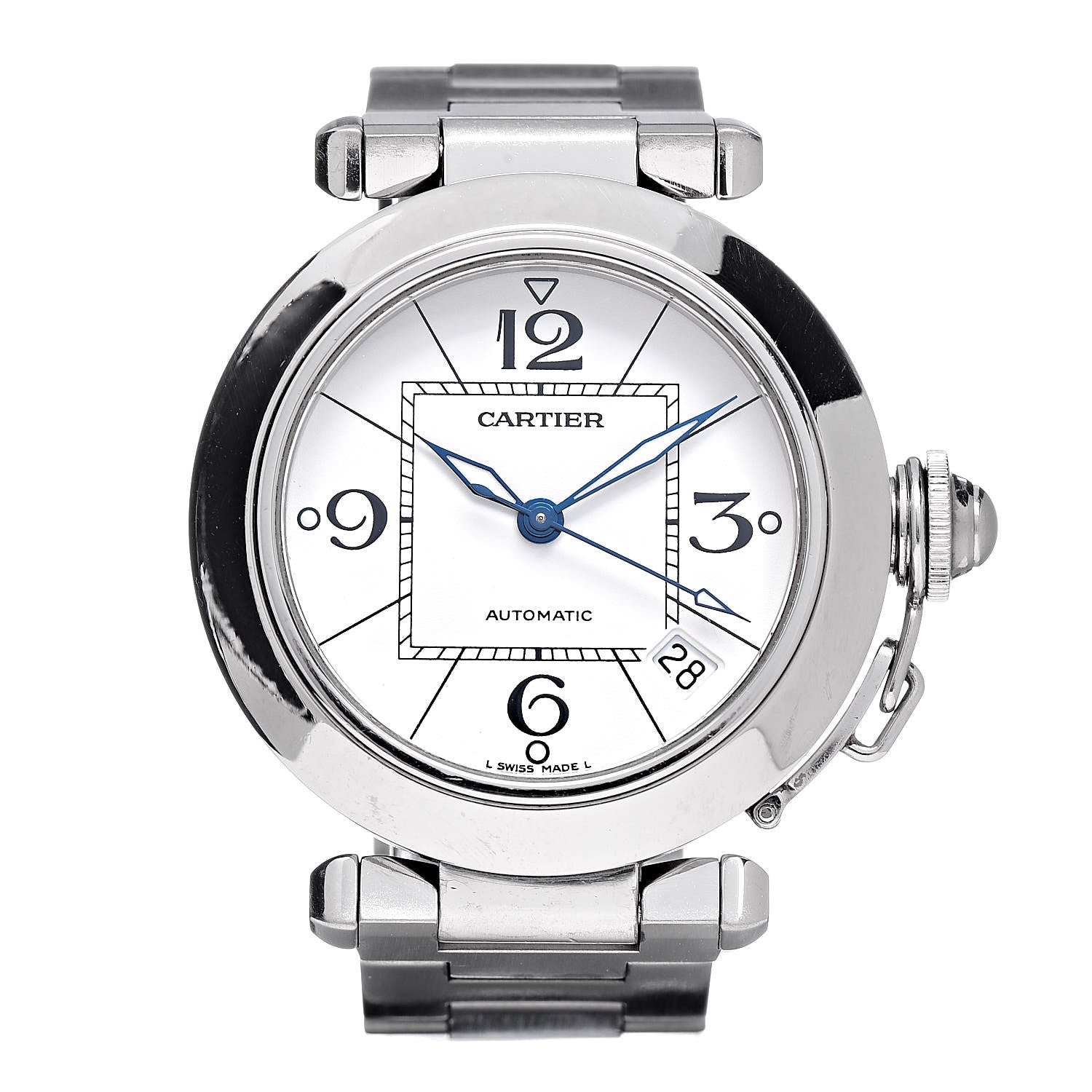 Cartier Stainless Steel 35mm Pasha C Automatic Watch 1 of 8