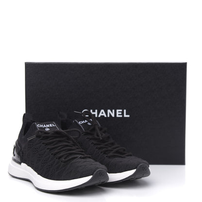 Chanel Fabric Logo Sneakers 38 Black 7 of 7