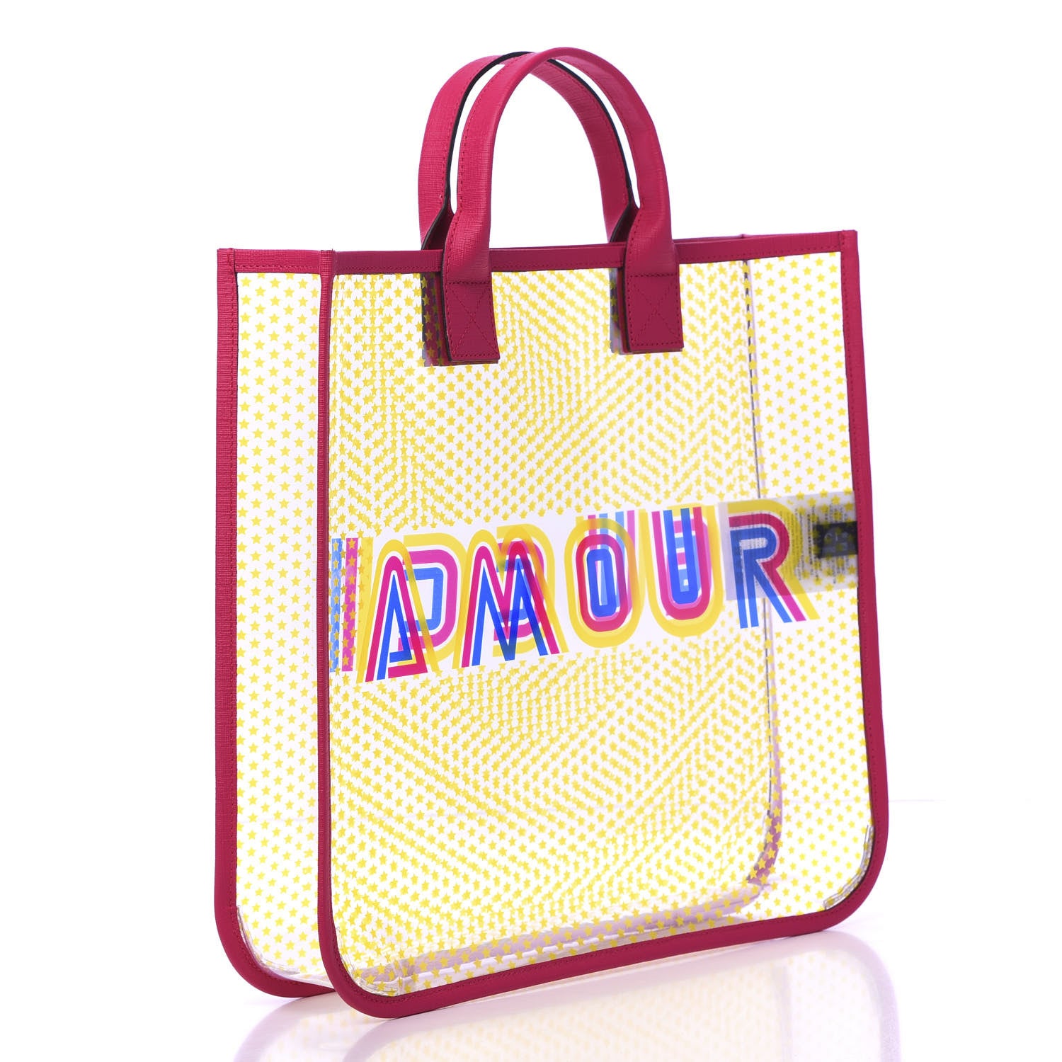 Gucci Vinyl Gucci Amour Stars Childrens Tote Multicolor Glass Bright Fuxia 2 of 10