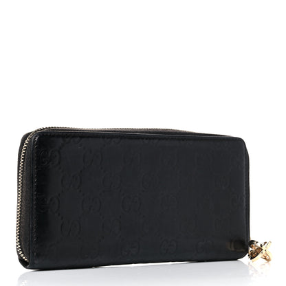 Gucci Guccissima Large Twins Zip Around Wallet Black 3 of 19
