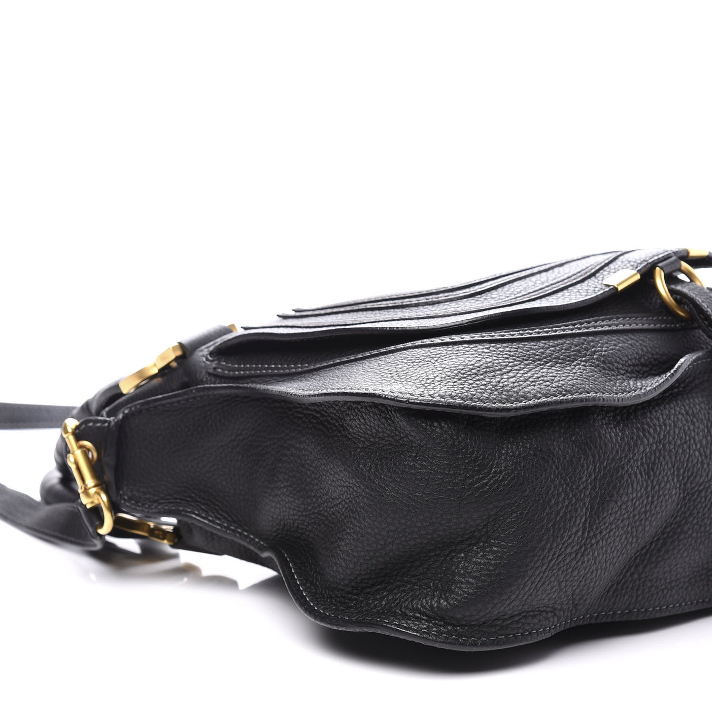 Calfskin Medium Marcie Satchel Black