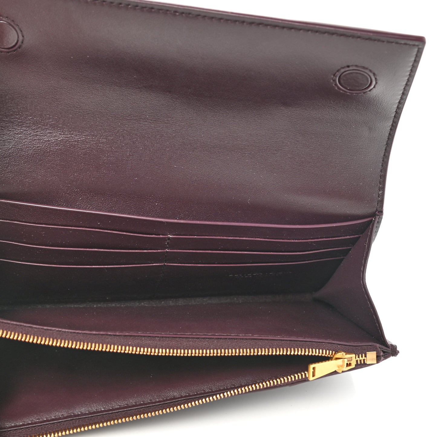 Nappa Maxi Intrecciato Continental Flap Wallet Grape