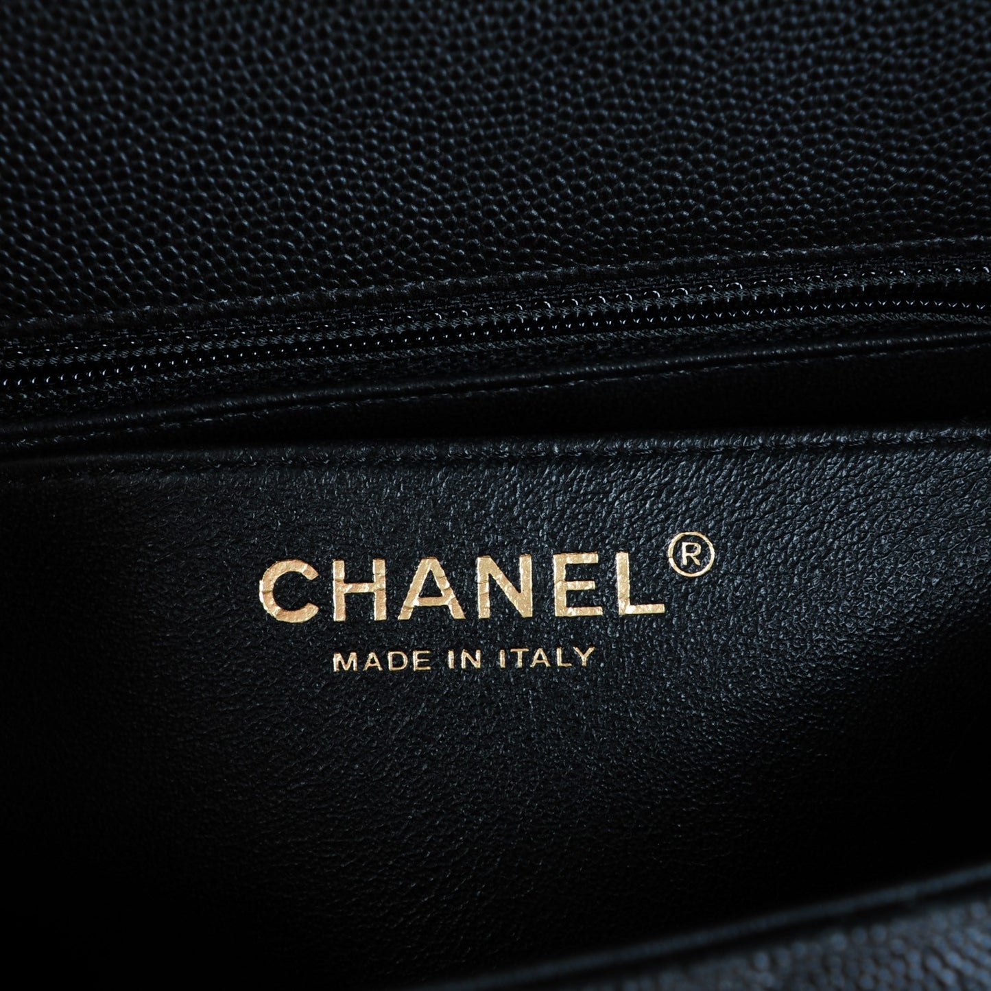 Caviar Quilted Mini Square Flap Black