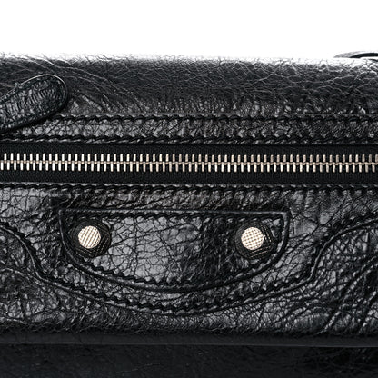 Balenciaga Agneau Giant 12 Silver Hardware Envelope Strap Clutch Black 10 of 11