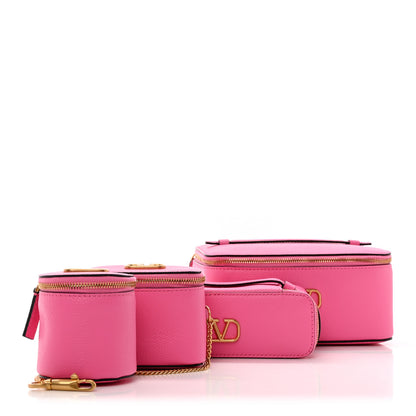 Valentino Garavani Grained Calfskin VLogo Signature Wash Bag Feminine Pink 1 of 10