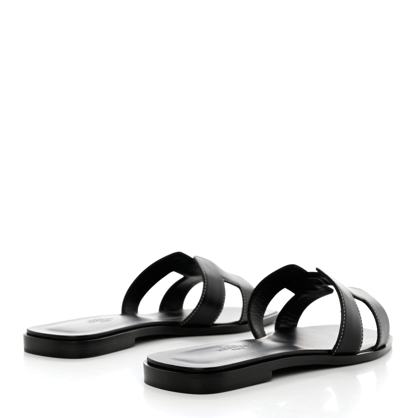 Box Calfskin Oran Sandals 39.5 Black