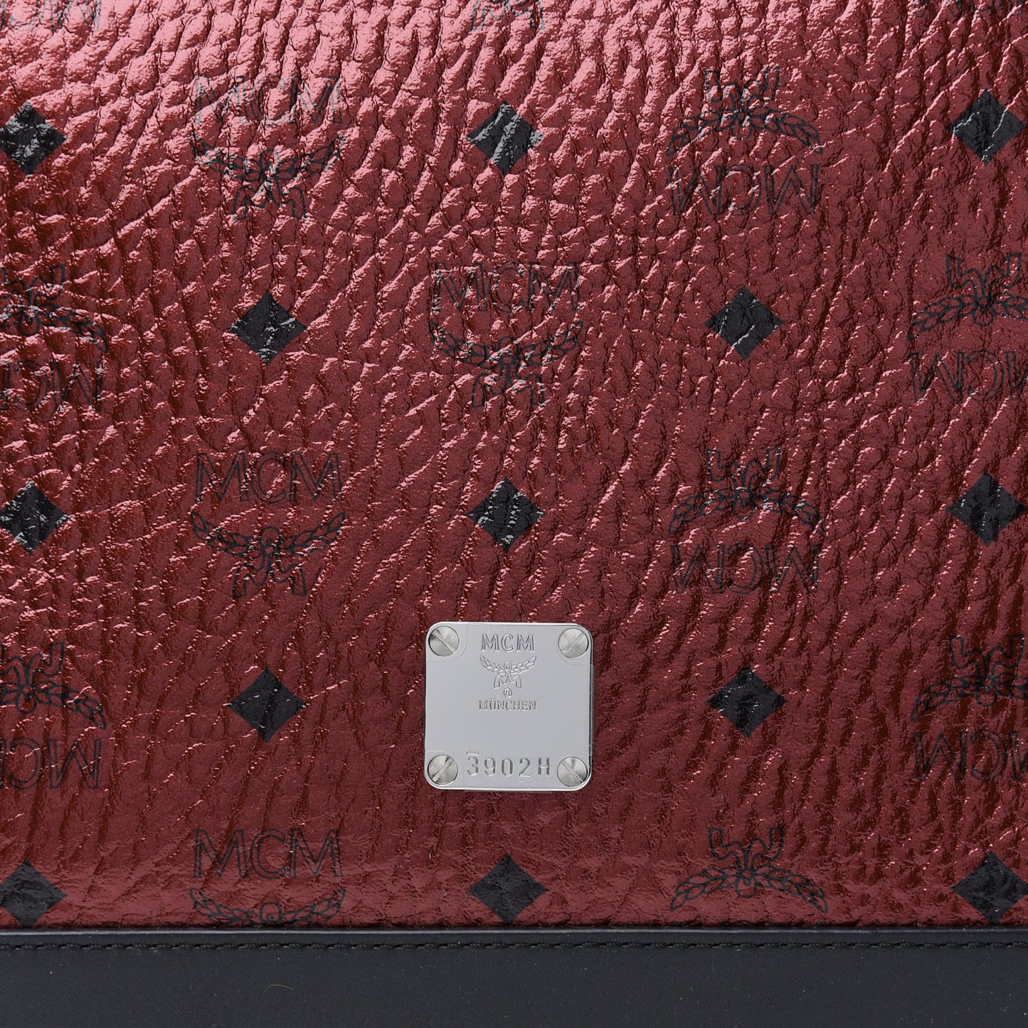 Metallic Visetos Spot Medium Hobo Bag Scooter Red