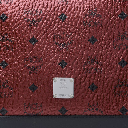 MCM Metallic Visetos Spot Medium Hobo Bag Scooter Red 8 of 8