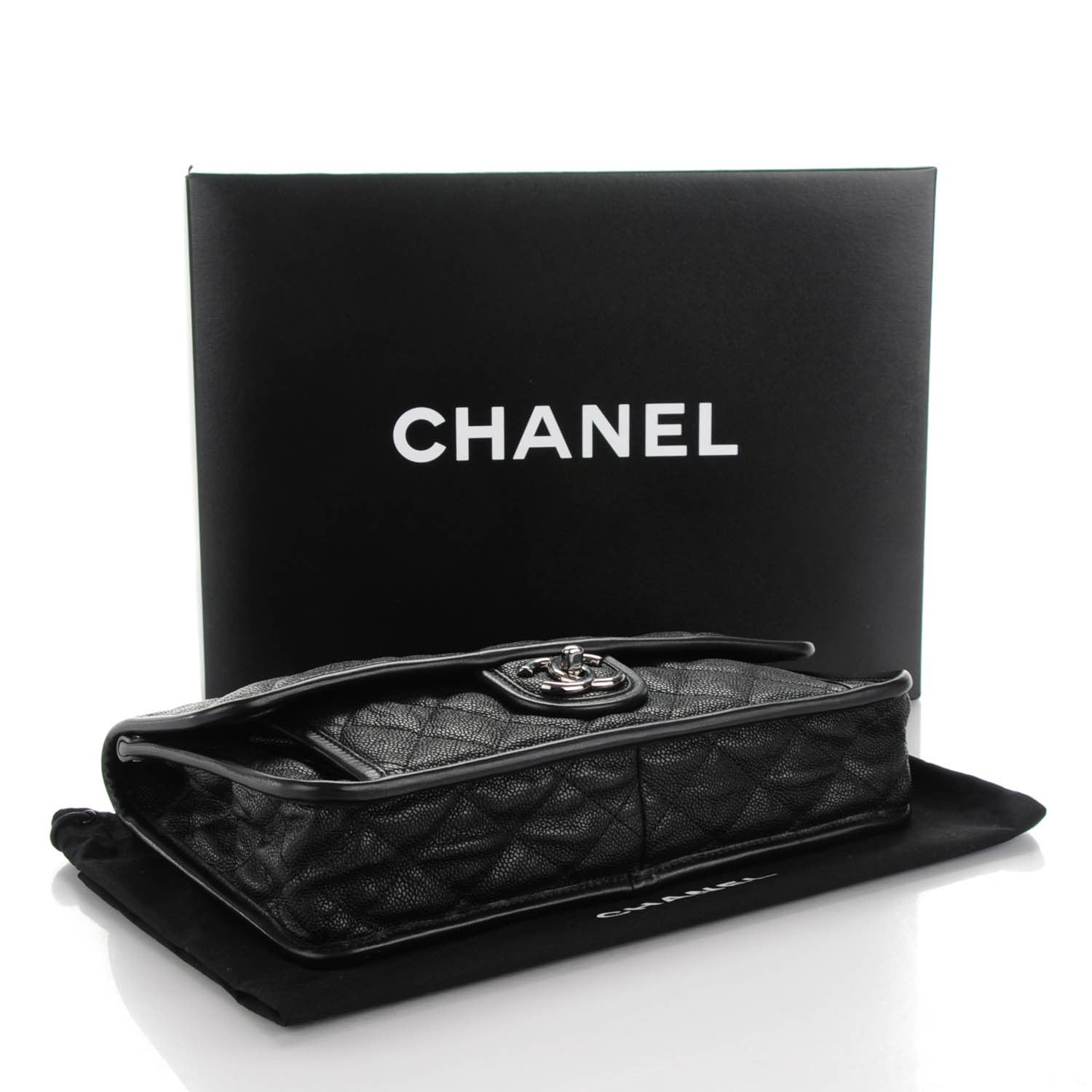 Chanel Caviar Quilted Medium French Riviera Flap Black 4 of 8