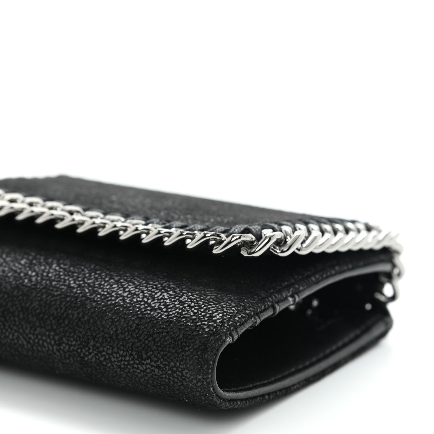 Stella McCartney Shaggy Deer Small Falabella Flap Wallet Black 7 of 8