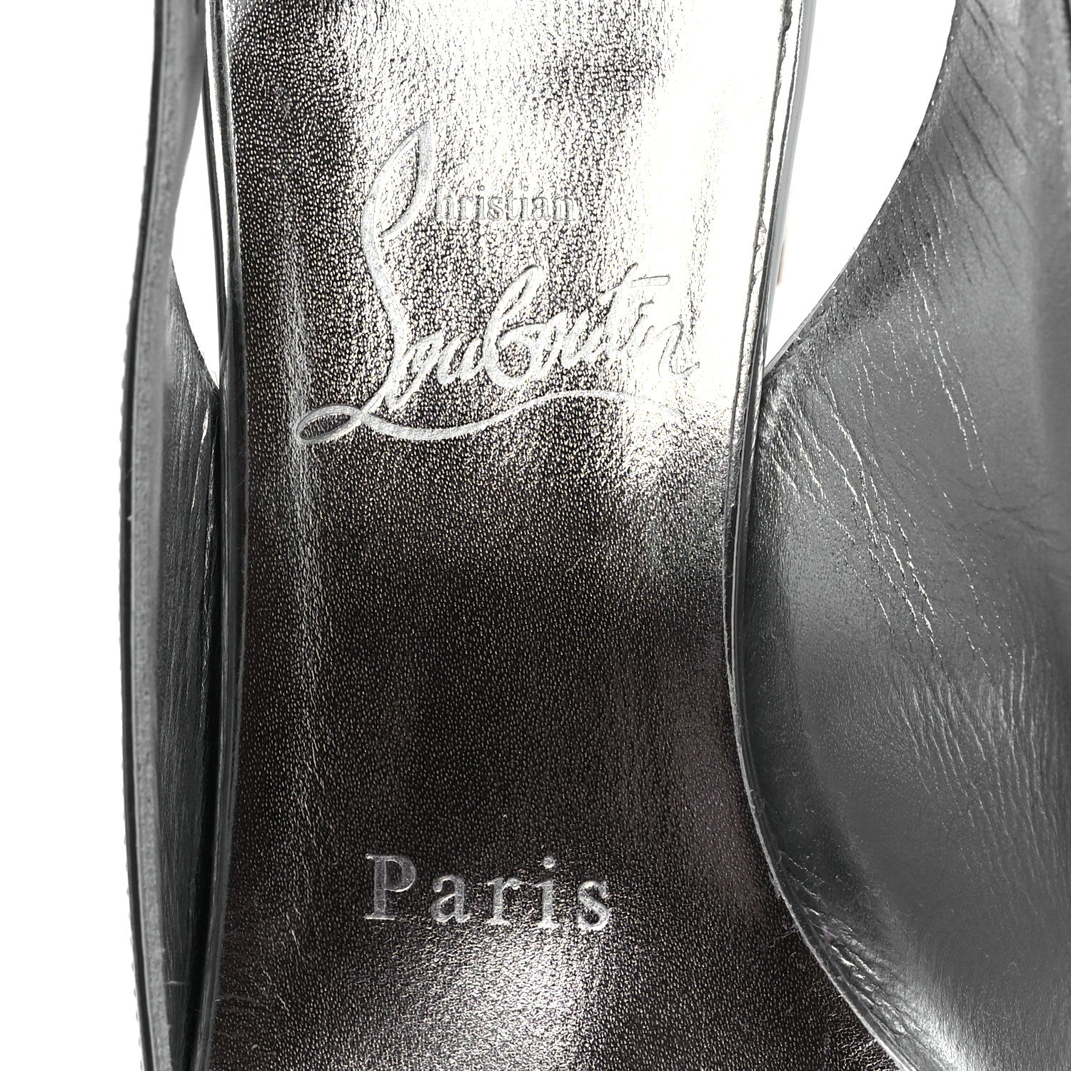 Christian Louboutin Specchio So Jane Sling 55 Pump 37 Silver 9 of 10