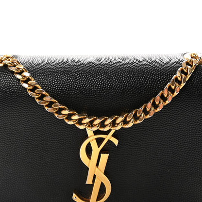 Saint Laurent Grain De Poudre Small Monogram Kate Satchel Black 7 of 9