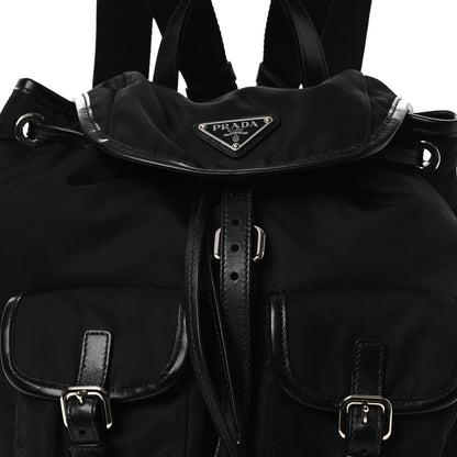 Prada Tessuto Nylon Soft Calfskin Backpack Black 7 of 10