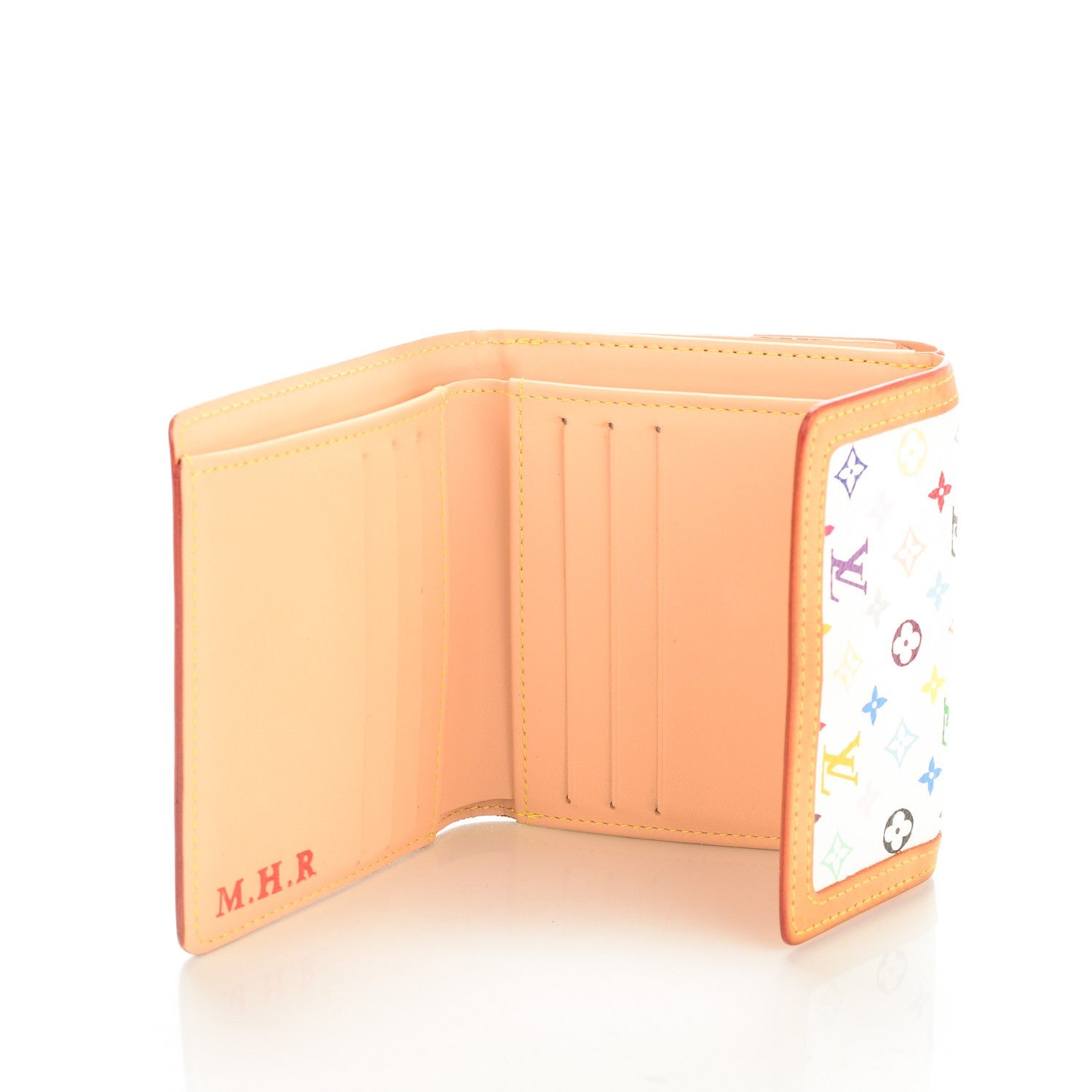 Louis Vuitton Monogram Multicolor Porte-Monnaie Billets Wallet White 5 of 9